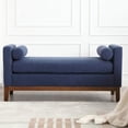 thumbnail image 2 of Triple Tree 53.5" Boucle Upholstered Entryway Bench, Navy, 2 of 6