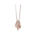 thumbnail image 3 of 1.77Cttw Pave Set Round Cut Diamond Flower Pendant Necklace 18K Rose Gold, 3 of 7