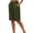 *Army Green, variant on VBVC Women's Cotton-Linen Drawstring Bermuda Shorts , Summer Knee Length Shorts For Women,Ladies' Button Side Slit Beach Shorts with Pockets,Army Green,S-2XL