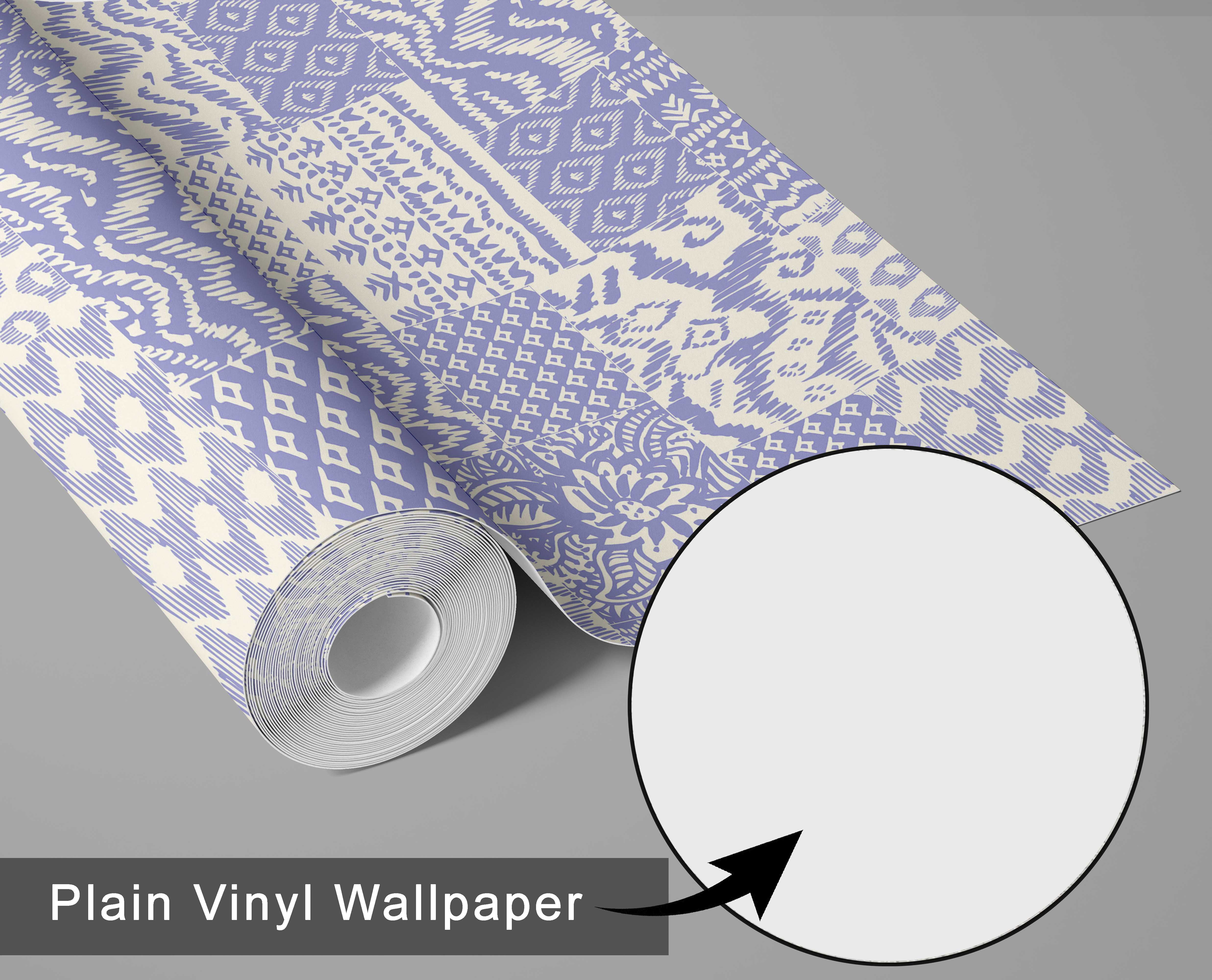 S4Sassy Patchwork Wallpaper - Purple Walls Covering, 25" x 120" Self-Adhesive Vinyl Wall Paper, Wallwrap, Easy DIY Walls Covering For Boho aesthetic wall decor, Living Room, Living Spaces