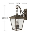 thumbnail image 2 of Hinkley Lighting 1438 Trellis 4-Light 26-1/4" Tall Outdoor Wall Sconce, 2 of 3