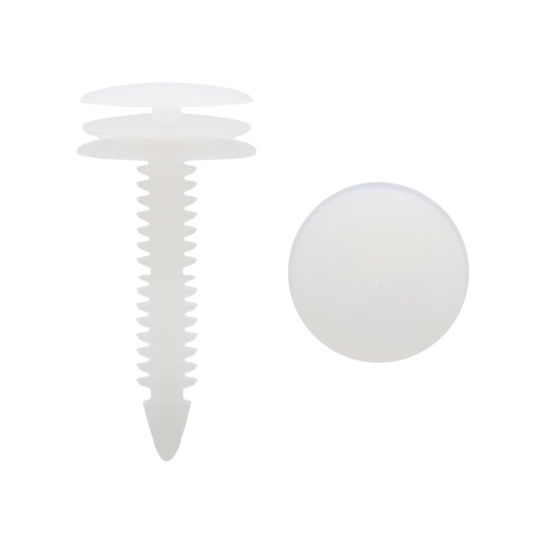 50Pcs White Plastic Rivets Push Type Splash Guard Fasteners Clip 8 x