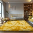 thumbnail image 5 of ZENELESS Super Soft Fluffy Rug for Bedroom,6x9 Tie-Dye Yellow Anti-Skid Plush Floor Carpet for Living Room Home Decor, 5 of 7