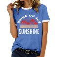 thumbnail image 1 of Xuewenshw T-Shirt à Col Rond Imprimé Élégant pour Femmes, 1 of 3