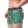 thumbnail image 2 of Sikiie Jungle Animals Print Men's Boxer Briefs, Elastic Waistband Boxer Briefs Leggings-XX-Large, 2 of 5