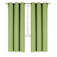 thumbnail image 6 of Set of 2 panels K68 sage green color blackout unlined thermal light blocking drapes for living room window curtain top grommets noise reducing 37" wide X 84" length each panel, 6 of 7