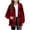 Red, variant on YunPes Girls Flannel Plaid Jacket Fleece Sherpa Zipper Hooded Jackets Kids Long Sleeve School Winter Warm Outwear with Pockets