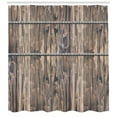 thumbnail image 3 of Ambesonne Rustic Shower Curtain, Long Farmhouse Planks, 69"Wx70"L, Brown and Grey, 3 of 3