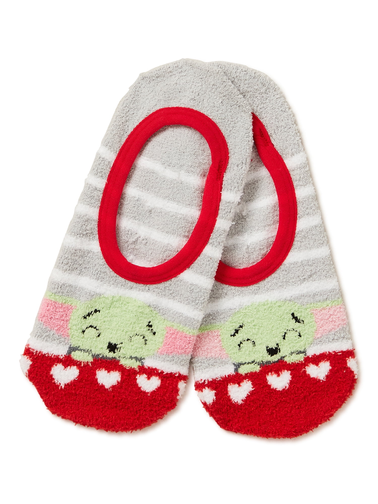 Star Wars The Mandalorian, Valentine's Day Women's Liner Socks with Grippers, 1-Pack, Size 4-10