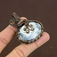 thumbnail image 3 of Natural Dendrite Opal Gemstone Handmade Copper Wire Wrap Pendant 2.29", 3 of 6