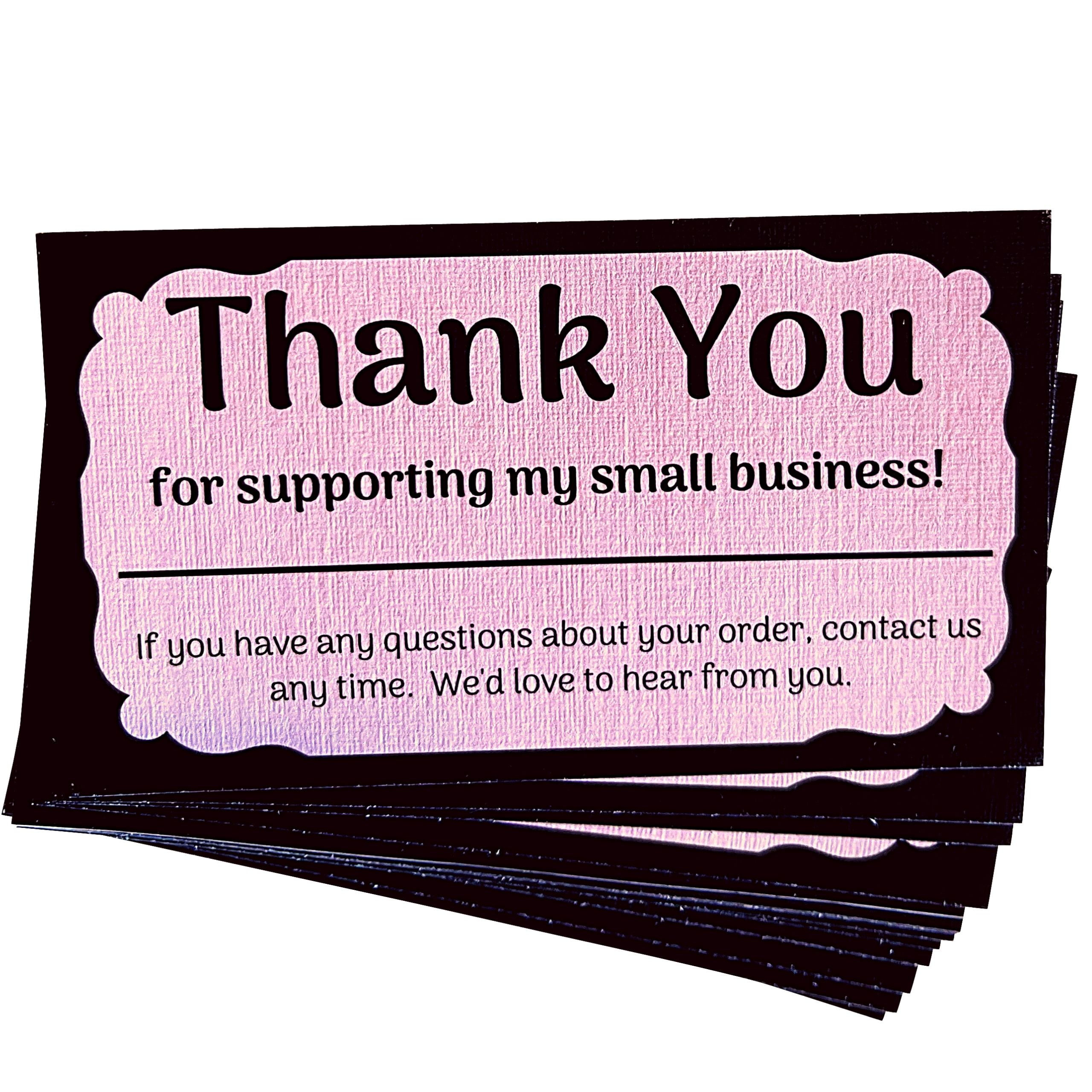 RXBC2011 Thank you cards you are the Heart of my business Cards Package Insert for online business Pack of 100 100 CARD, HOTPINK 