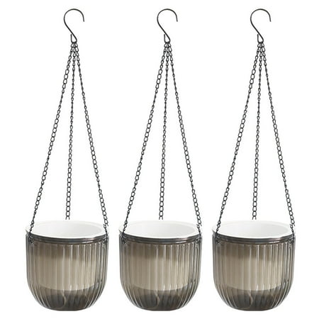 3pcs Self Watering Hanging Planter Hanging Flower Containers for Balcony