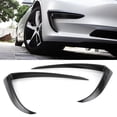 thumbnail image 4 of Front Foglight Eyebrow, High Performance High-end Fog Lamp Eyebrow, Rugged Increase Aerodynamics Fit For  Model 3 Black,Gloss Black,Carbon Fiber Style, 4 of 8