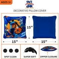 thumbnail image 2 of Franco Kids Bedding Soft Decorative Pillow Cover, 15 in x 15 in, Space Jam 2 A New Legacy Lebron James, 2 of 6