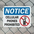 thumbnail image 5 of (2 Pack) Cellular Phones Prohibited with Graphic OSHA Notice Sign 18 Inch X 12 Inch Indoor / Outdoor Rust-Free Aluminum Metal Signs for Workplace, Workshop, and Construction Site, Made, 5 of 8