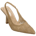 thumbnail image 4 of Zapatilla Berlin Mujer Beige Tacón Punta Tejido Casual beige 24, 4 of 9