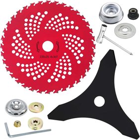 9" x 36 Teeth Carbide Tipped Brush Cutter Blades & 10" x 3 Teeth Weed Eater Blades, Wacker Blade Fits Brush Cutter, Trimmer, Weed Eater,for Yard, Garden, Farm