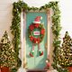 thumbnail image 1 of Cortina navideña para puerta | Cortina festiva para puerta, ideal para decorar paredes y mesas | Cortina festiva de 89 x 183 cm con diseño de lazo, 1 of 7