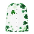 thumbnail image 4 of Cardigan Sweaters for Women Ndbuld Women's Casual St. Patrick's Day Print Knit Cardigan Button Up Coat Family Gifts Green 3XL, 4 of 5