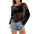 thumbnail image 4 of Dwaogom Women's Fashion Sleeveless Round Neck Solid Color Loose Tops Blouse Knitted Vest Bardot Blouse Long Tops For Leggings Womens Oversized Tops, 4 of 7