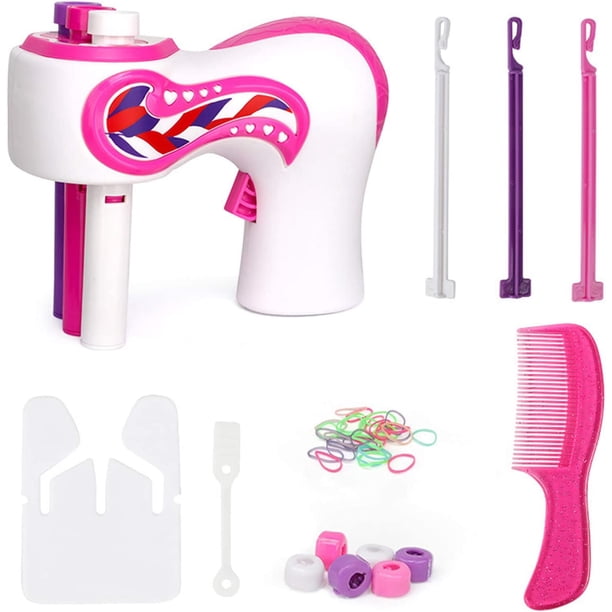 Herramienta de peinado del cabello, trenzador de cabello automático eléctrico de bricolaje, herramienta de trenzado de cortes de cabello para niños para niñas, dispositivo eléctrico de trenzado de cabello para peinados hermosos brillar Electrónica