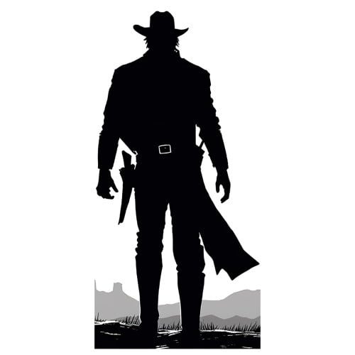 SS11163 Cowboy Silhouette Cardboard Cutout Standee Standup