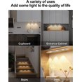 thumbnail image 2 of Led Under Cabinet Light, Under Counter Closet Lighting with Motion Sensor, USB Rechargeable Battery Operated Hill Corrugated Light for Kitchen （3 beads/15.74in）, 2 of 5