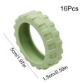 thumbnail image 3 of Suitcase Wheel Covers, 16Pcs Bulk Pack, 2-2.7in Spec Luggage Wheel ProtectoRS, Silicone Anti-scratch Wheel Sleeves For Travel, 3 of 6