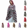 thumbnail image 5 of ZQUUVOU Women's Woven Knitted Hooded Cape Vintage Scarf Shawl Crochet Poncho Knitting Patterns Fall Winter Fashion Wram Accessories Burgundy, 5 of 5