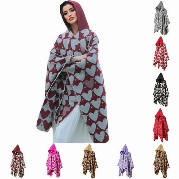 Sentmoon Women Accessories and Heart Pattern Match-All and Versatile Shawls for Women Holiday Gifts Women's Scarf Fall and Winter for Winter, Cold Weather, and Wind Protection