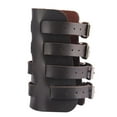 thumbnail image 4 of EHJRE Mens PU Leather Wide Cuff Wrap Gauntlet Wristband Fastening Arm Cuff Adjustable Brown B, 4 of 7