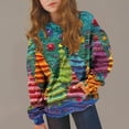 thumbnail image 3 of Sudadera con capucha para niñas y niños, sudadera de manga larga con cuello redondo y estampado de moda, jersey con bolsillo, sudadera de poliéster para niñas, 3 of 8