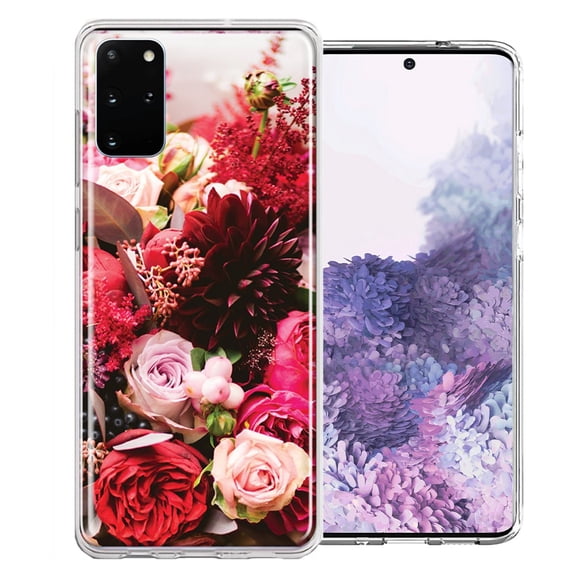 MUNDAZE For Samsung Galaxy S20 Colorful Flowers Design Double Layer Phone Case Cover