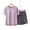 Pink, variant on LIZUOJUN Pajamas for Women with Built-in Bra Short Sleeve Shorts Round Neck Loose Sleepwear Loungewear 2 Piece Set Summer Spring Warm Weather - 1