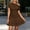 Coffee, variant on Dolkfu Cowl Neck Summer&Fall Dresses for Women Short Sleeve Mini Beige A-Line Dresses Minimalist Solid Modern Slim Garments Beige,L