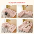 thumbnail image 3 of 130" SOULART Cloud Couch,Pink Corduroy U-Shape Sectional Sofa for Living Room, 4-Seat Oversized Modular Couch, No Assembly, 3 of 12