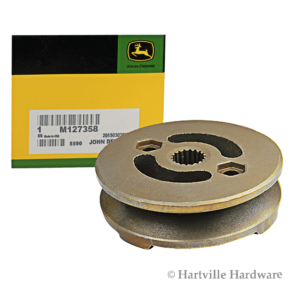 John Deere Genuine OEM Pulley – Part #M127358 For LT155, LT166, Sabre & Sabre Lawn Tractors (Hydrostatic Models)