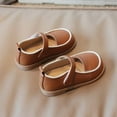 thumbnail image 6 of Juebong Baby Girl Children's Soft-soled Small Leather Shoes Princess Shoes Thick Bottom Casual Shoes, Brown, 3-4 Years, 6 of 7
