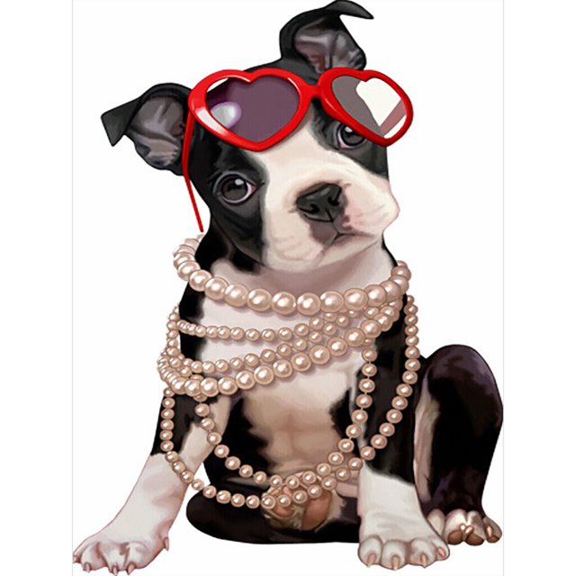Pintura de diamante (DE6740) Resina cuadrada Cachorro lindo Arte de la pared Decoración para el hogar (A3130) 40x50cm Hugtrwg Para estrenar