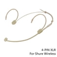 thumbnail image 4 of Unidirectional Xlr 4-Pin Headworn Headset Microphone for Shure Wireless Beige, 4 of 6