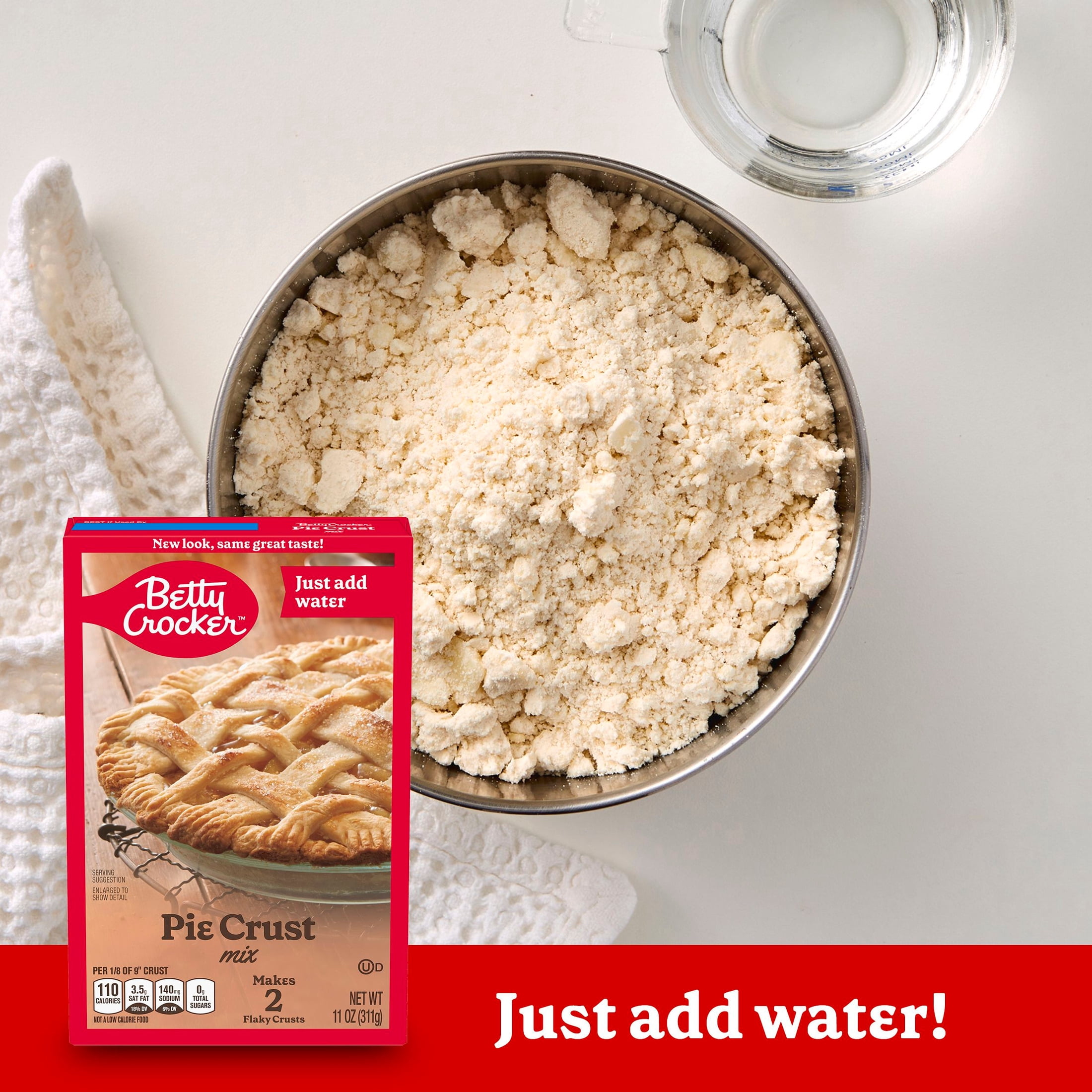 (6 pack) Betty Crocker Pie Crust Mix, Makes Two 9-inch Crusts, 11 oz.