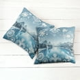 thumbnail image 5 of Ambesonne Lake Throw Pillow Cover Pack of 2, Mountain Scenery Folk Wreath, 2 Pcs-18"x18", Slate Blue Sky Blue, 5 of 5