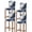 Blue, variant on Marble Black Bar Stool Covers Set of 4, Abstract Gold White Brick Stone Motif Stretch Washable Bar Chair Covers with Backs, Removable Pub Counter Height Chair Cover for Kitchen Dining Room Cafe