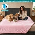 thumbnail image 2 of PetAmi Premium Waterproof Dog Blanket for Large Dogs, Reversible Sherpa & Flannel Fleece, Leakproof Pet Throw for Couch Protection, Soft Plush Furniture Protector for Cats, Washable, 60x80 Pink, 2 of 7