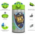 thumbnail image 2 of Zak Designs BPA-Free 15.5 oz Paw Patrol Stainless Steel Water Bottle with Flip-up Straw Spout, 2 of 5