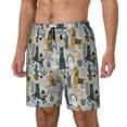 thumbnail image 2 of Fotbe Llama and Cactus1 Men’s Swim Trunks Quick Dry Swim Shorts Board Shorts with Mesh Lining-Medium, 2 of 9