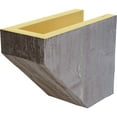 thumbnail image 6 of Ekena Millwork 6"H x 8"D x 60"W Hand Hewn Faux Wood Fireplace Mantel Kit with Ashford Corbels, Aged Pecan, 6 of 10