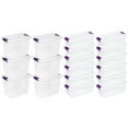 thumbnail image 1 of Sterilite Bac de Rangement de 27 Pintes, Lot de 6, et Bac de Rangement de 6 Pintes, Lot de 12, 1 of 8