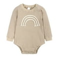 thumbnail image 2 of SDJMa Baby Neutral Boys Girls Clothes Long Sleeve Crewneck Sweatshirt Romper Oversized Fall Winter Bodysuit, 2 of 8