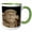 Green/White, variant on 3drose, Aristotle Greek Philosopher Statue, 15oz Mug
